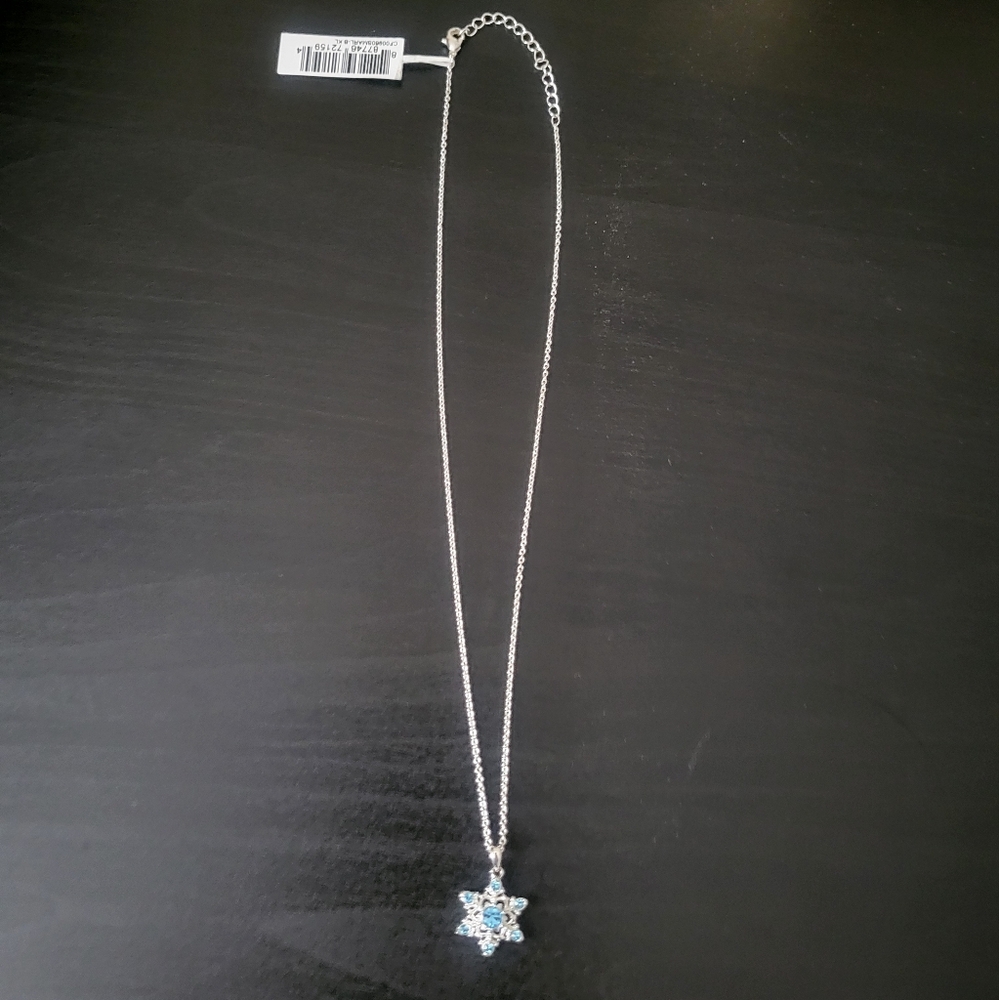 Disney Frozen Silver Plated Brass Snowflake Pendant